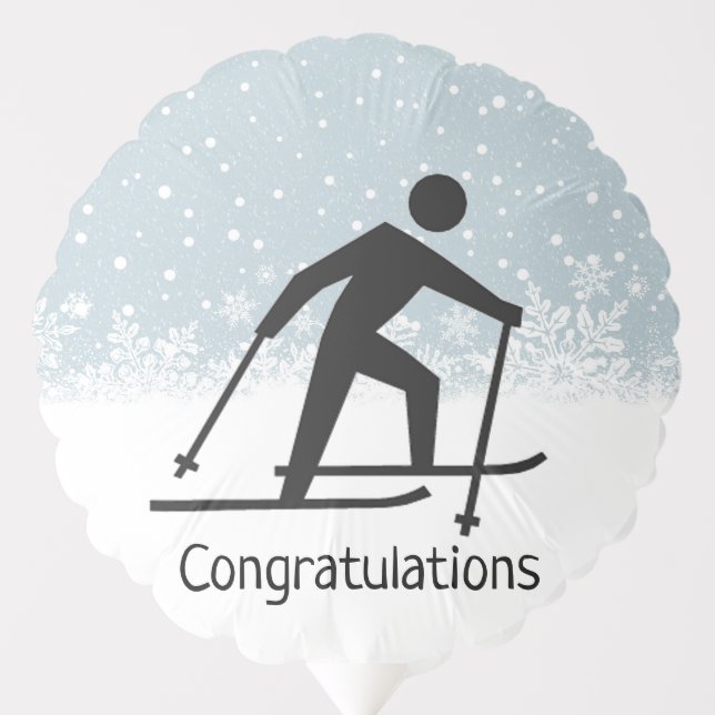 Cross Country Skiing Design Balloon (Front)