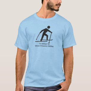 Cross Country Skiing Design Tee Shirt
