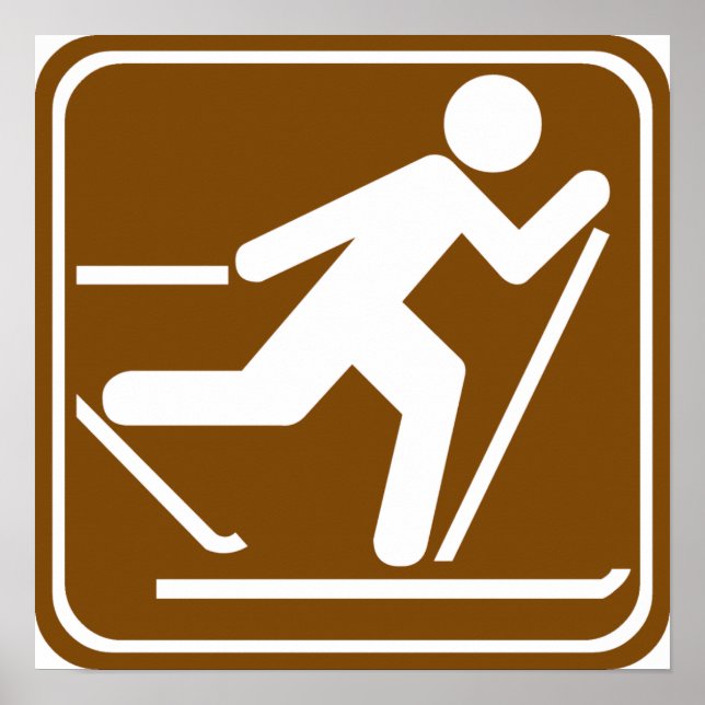 Cross Country Skiing Highway Sign (Front)