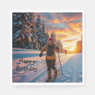 Cross Country Skiing Napkins