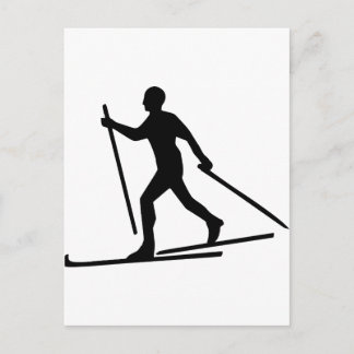 Cross Country Skiing Postcard