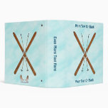 Cross-Country Skis And Poles 3 Ring Binder