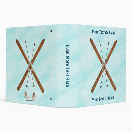 Cross_Country Skis And Poles 3 Ring Binder