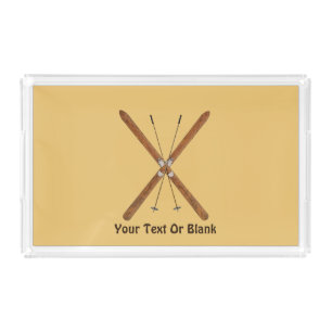Cross-Country Skis And Poles Acrylic Tray