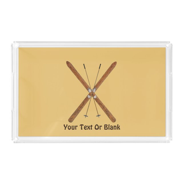 Cross-Country Skis And Poles Acrylic Tray (Front)