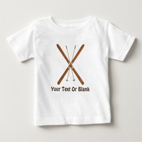 Cross_Country Skis And Poles Baby T_Shirt