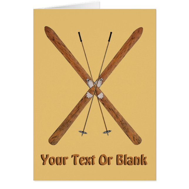 Cross-Country Skis And Poles Cards (Front)