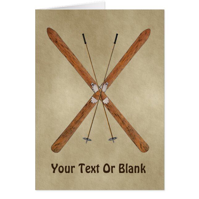 Cross-Country Skis And Poles Cards (Front)