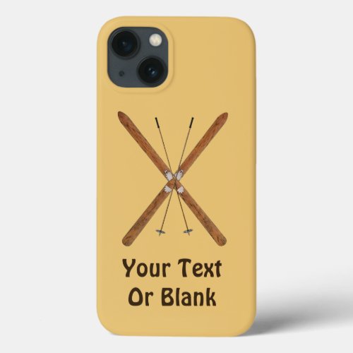 Cross_Country Skis And Poles iPhone 13 Case