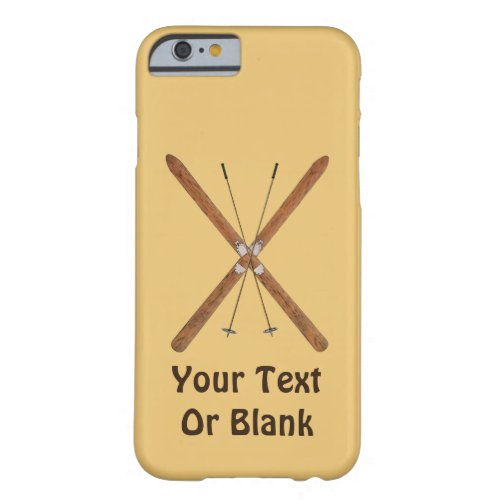 Cross_Country Skis And Poles Barely There iPhone 6 Case