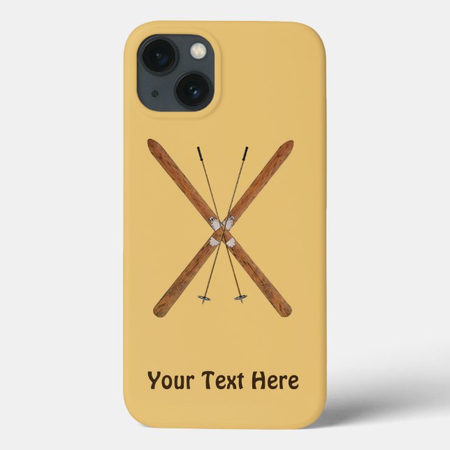Cross-Country Skis And Poles Case-Mate iPhone Case (Back)