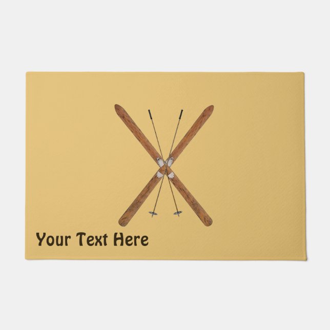 Cross-Country Skis And Poles Doormat (Front)