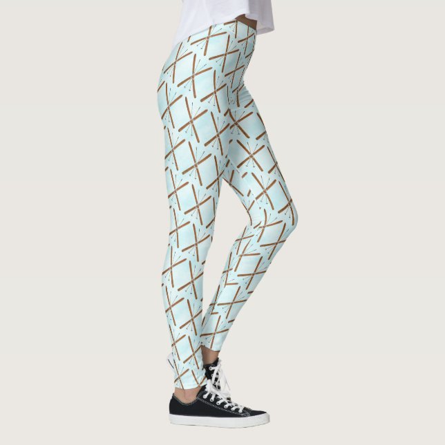 Cross-Country Skis And Poles Leggings (Right)