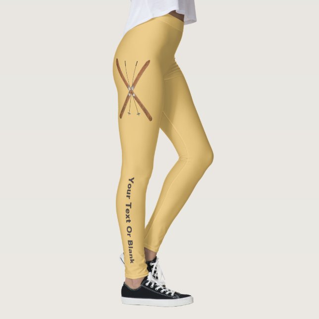 Cross-Country Skis And Poles Leggings (Right)
