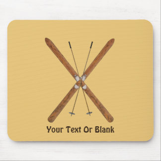 Cross-Country Skis And Poles Mouse Pad