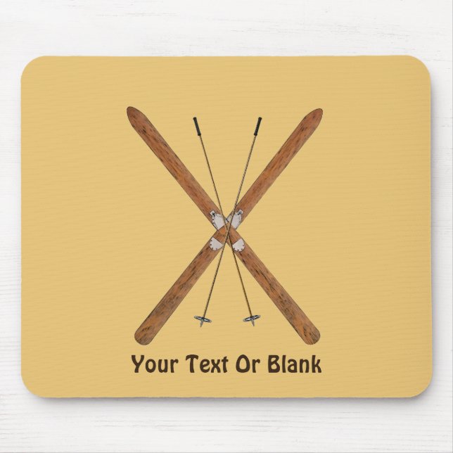 Cross-Country Skis And Poles Mouse Pad (Front)