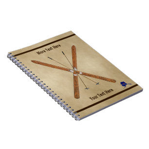Cross-Country Skis And Poles Notebook