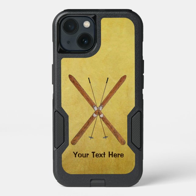 Cross-Country Skis And Poles Otterbox iPhone Case (Back)