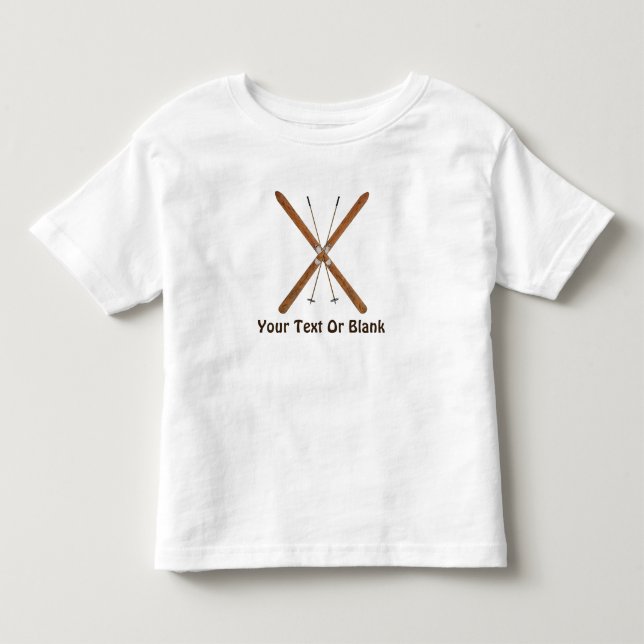 Cross-Country Skis And Poles Toddler T-shirt (Front)