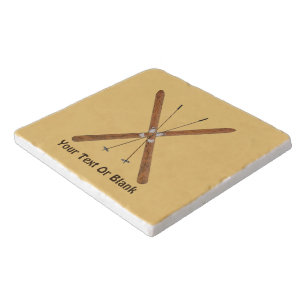 Cross-Country Skis And Poles Trivet