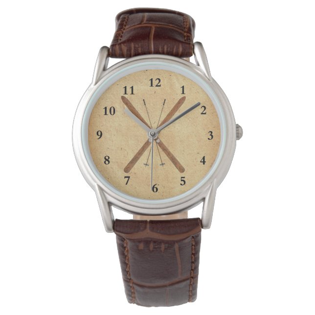 Cross-Country Skis And Poles Watch (Front)