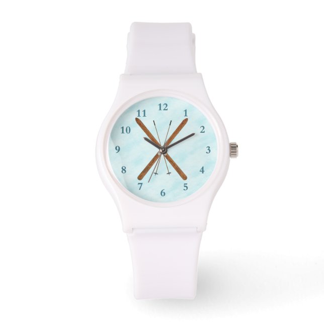 Cross-Country Skis And Poles Watch (Front)