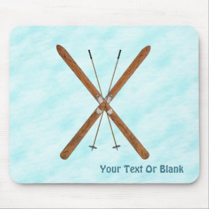 Cross-Country Skis On Snow Mouse Pad