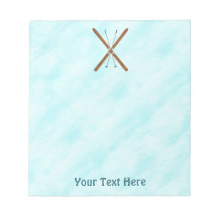 Cross-Country Skis On Snow Notepad