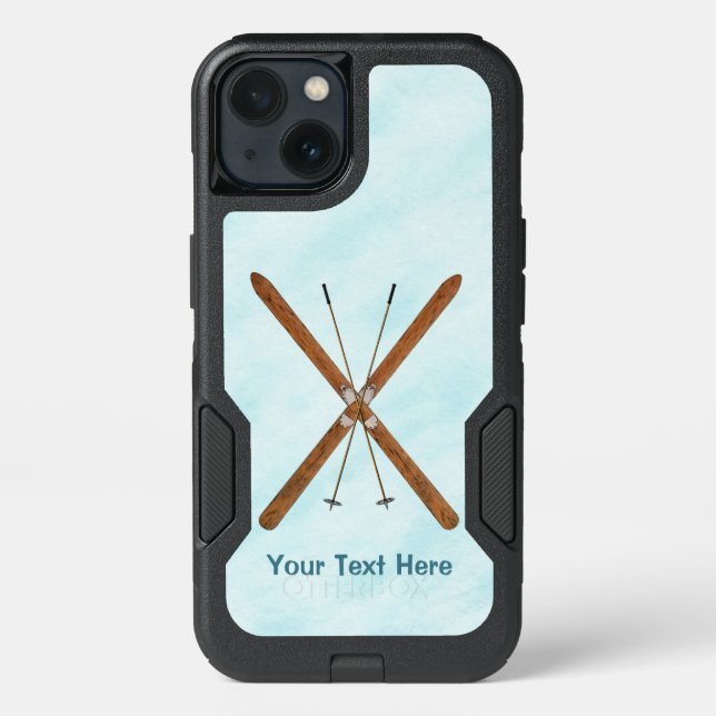Cross-Country Skis On Snow Otterbox iPhone Case (Back)