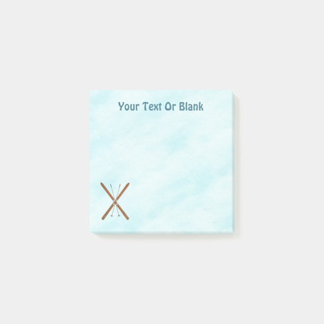 Cross-Country Skis On Snow Post-it Notes (Front)