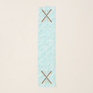 Cross-Country Skis On Snow Scarf