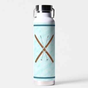 Cross-Country Skis On Snow Water Bottle