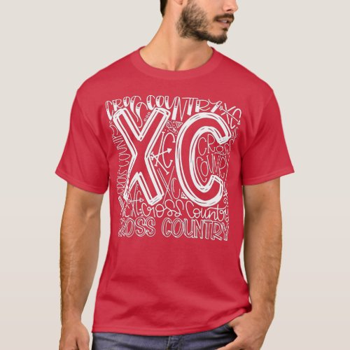 Cross Country Typography Funny XC Cross Country Ru T_Shirt