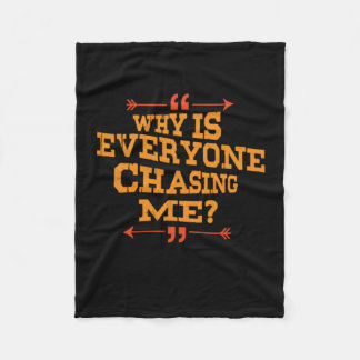 Cross Country Why Is Everyone Chasing Me Fleece Blanket