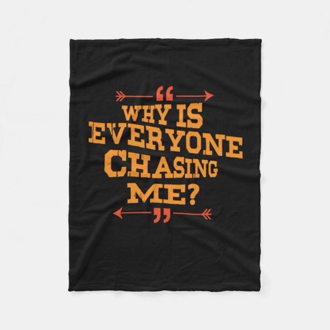 Cross Country Why Is Everyone Chasing Me Fleece Blanket (Front)
