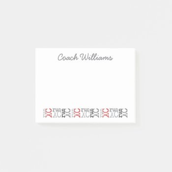 Cross Country Xc Running Personalized Name Post-it Notes by BiskerVille at Zazzle