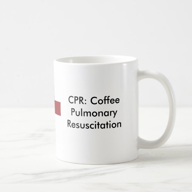 cross, CPR: Coffee Pulmonary Resuscitation Coffee Mug (Right)