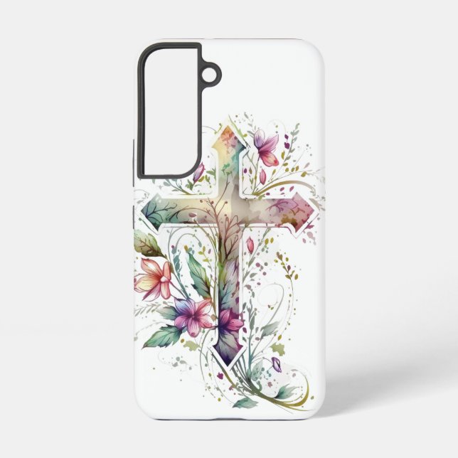 Cross Crucifix Christian Jesus God Graphic Art Samsung Galaxy Case (Back)
