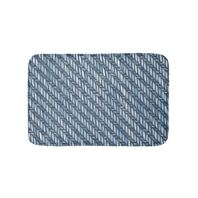 Cross Demin Bathroom Mat (Front)
