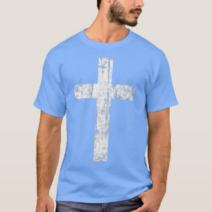 Cross Distressed Style Inspirational Christian Fai T-Shirt