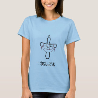 Cross drawing/ I BELIEVE T-Shirt