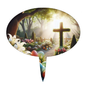 Cross/Easter egg/Lilly  Cake Topper