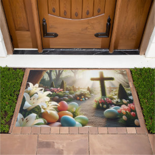 Cross/Easter egg/Lilly  Doormat