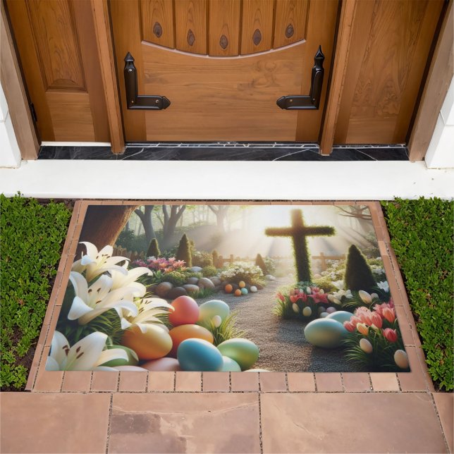 Cross/Easter egg/Lilly  Doormat (Outdoor)