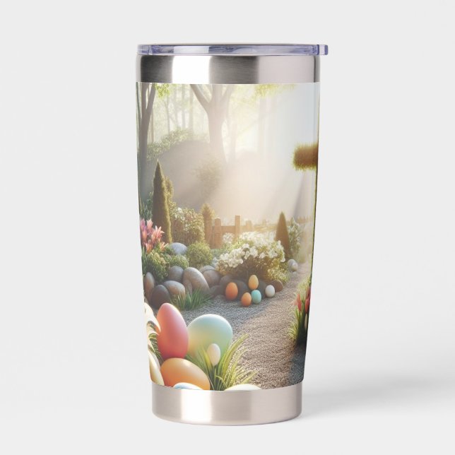 Cross/Easter egg/Lilly  Insulated Tumbler (Left)