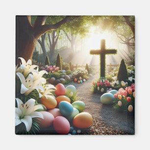 Cross/Easter egg/Lilly  Magnet