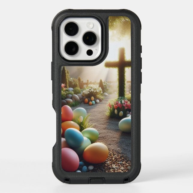 Cross/Easter egg/Lilly  Otterbox iPhone Case (Back)