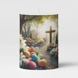 Cross/Easter egg/Lilly Pillar Candle