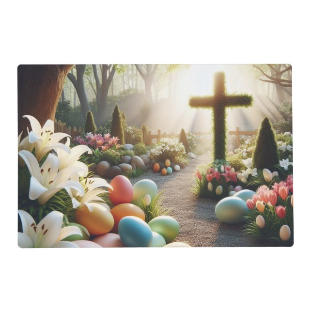 Cross/Easter egg/Lilly  Placemat (Front)