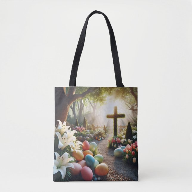 Cross/Easter egg/Lilly  Tote Bag (Front)